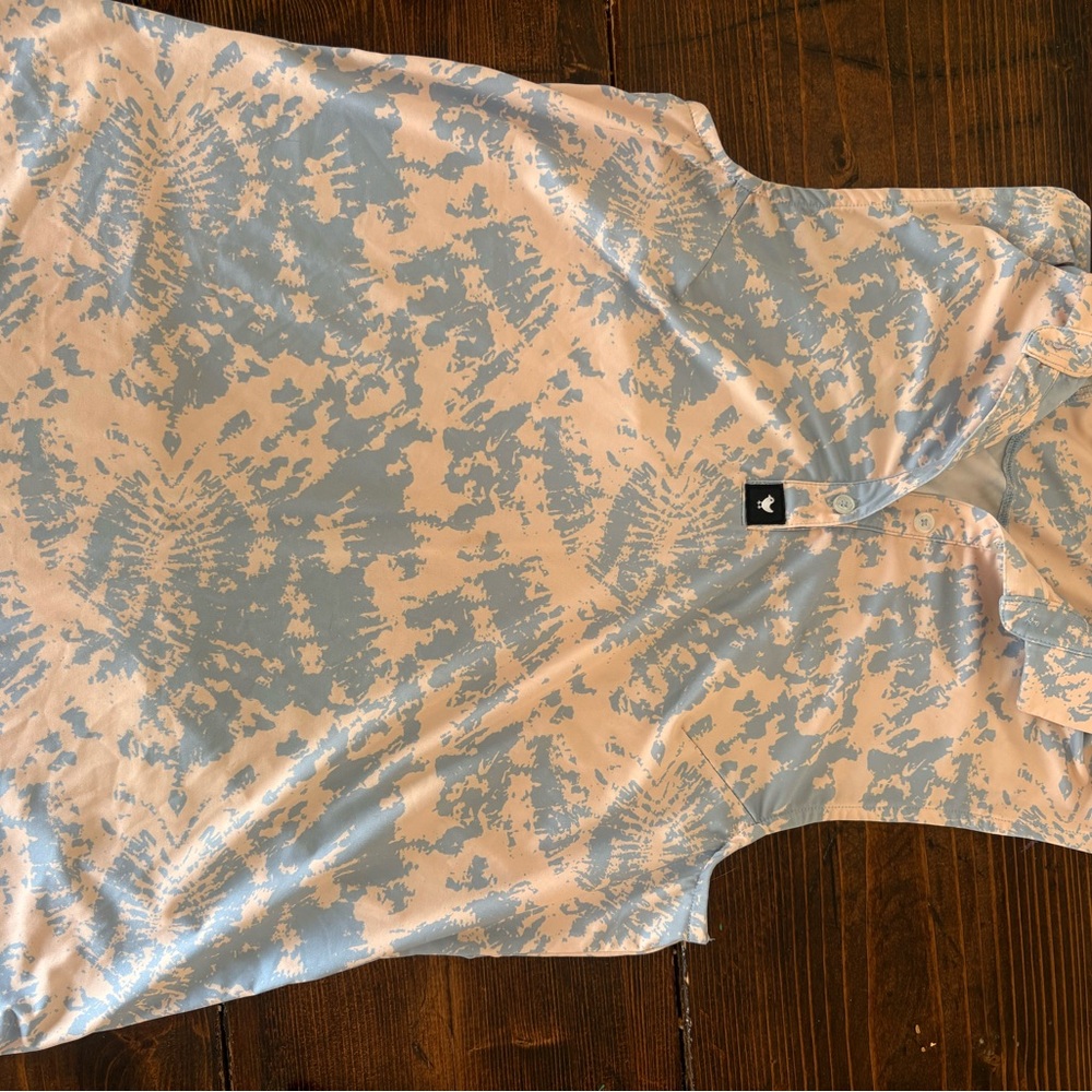 Bad Birdie Pale Blue and Light Pink Tank Top